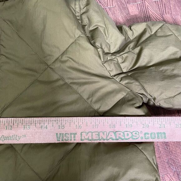 Madewell Jacket Women's XS Green Moss Reversible‎ Sherpa Puffer Coat Quilted NEW - Picture 9 of 10